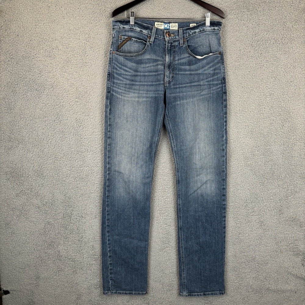 Ariat M2 Legacy Boot Cut Jeans Mens 32x38 Blue Brandon Relaxed Fit Straight Leg